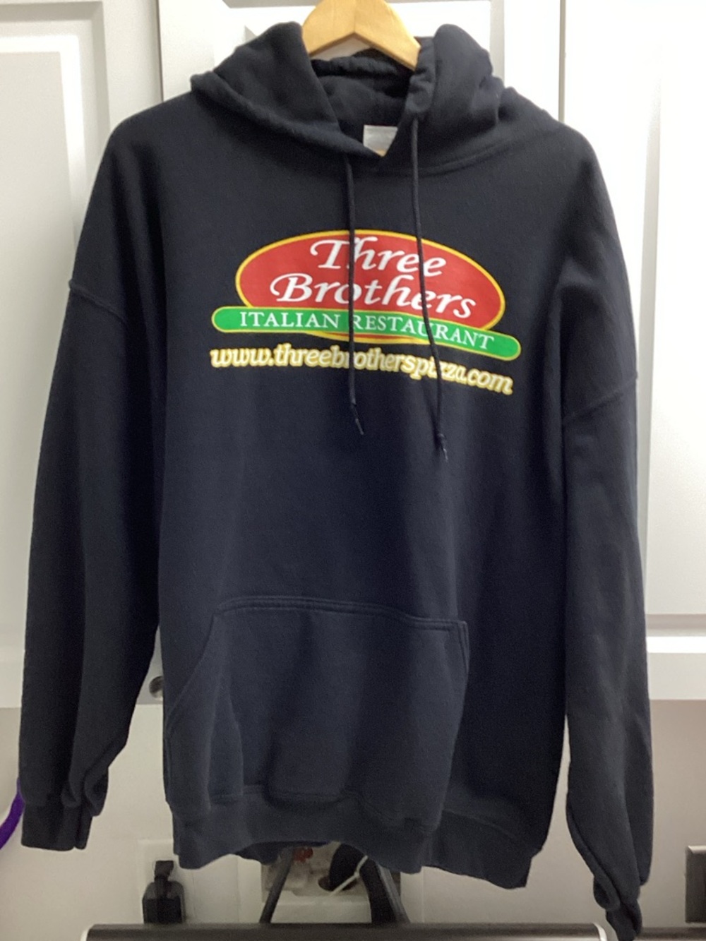 Gildan Black Pullover Hoodie with Three Brothers Logo
